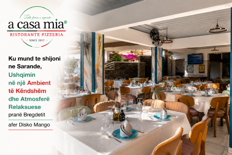 Ku mund te shijoni ne Sarande, Ushqimin në një Ambient të Këndshëm dhe Atmosferë Relaksuese pranë Bregdetit afer Disko Mango 